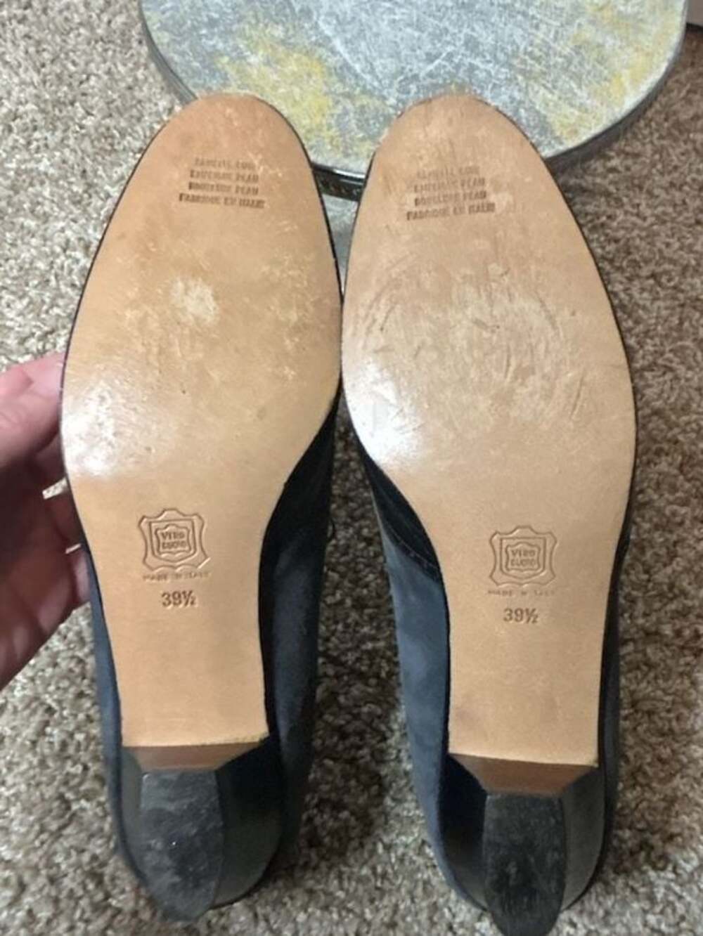 Yorke Fashion Comfort Two-Tone Suede and Leather Oxford Heels Size 39.5-8.5/9 - Picture 6 of 9